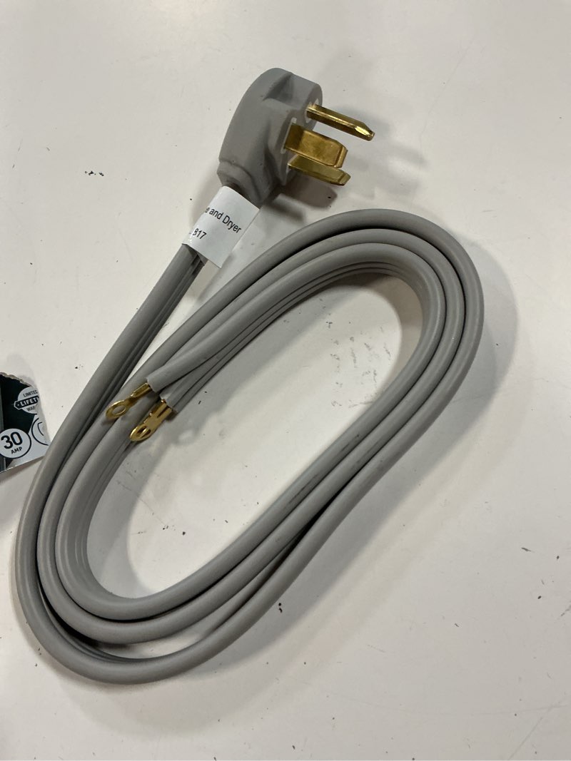 Condition photo showing Good Condition for  utilitech 6-ft 30 -amp 3 -prong gray dryer appliance power cord