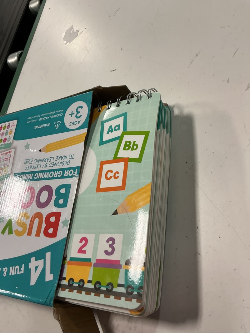 Condition photo showing Good Condition for hadley designs my first busy book toddlers 3-5, montessori preschool learning activities age 4-5, 174 pcs velcro busy book, travel toys airplane car quiet time, sensory toys, pre k graduation gifts