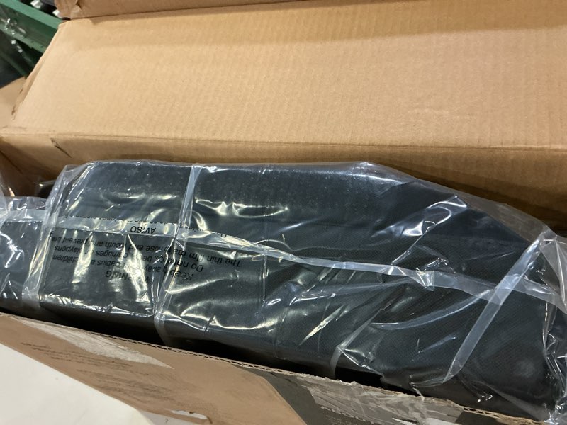 Condition photo showing Good Condition for stadium seats for bleachers, bleacher seats with ultra padded comfy foam backs and cushion, wide portable stadium chairs with back support and shoulder strap, 1 pack, black large - 17.7"w x 14.6"d x 15.9"h black 1