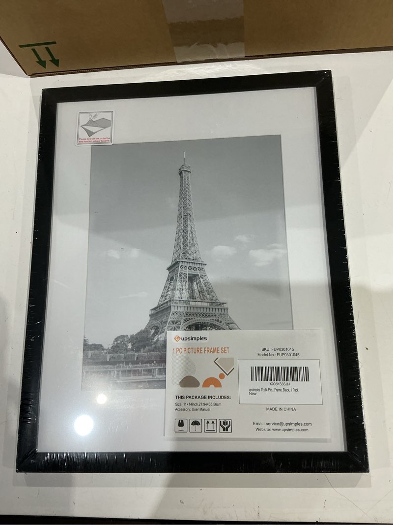 Condition photo showing Good Condition for upsimples 11x14 pic…frame,black,1 pack new