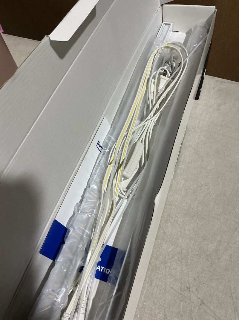 Condition photo showing As Is for Barrina T5 Grow Lights for Indoor Plants, 2FT 40W (4 X 10W) LED Grow Light with Separate Switch, Linkable Grow Lamp, Indoor Plant Lights for Growth with White Cover, 5000K, 4 Packs White 2FT-White Cover