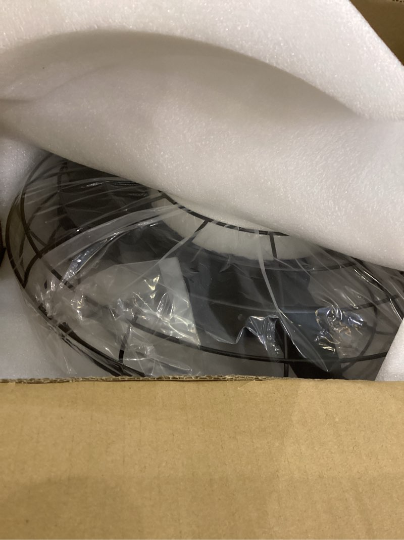 Condition photo showing New/Like New for ZMISHIBO Outdoor Ceiling Fans with Light for Patios,Waterproof Gazebo Fan with Remote Control Smart App,3CCT Dimmable,Plug in Caged Ceiling Fan with Pull Chain for Porch Pergola,Black Black 18 Inch