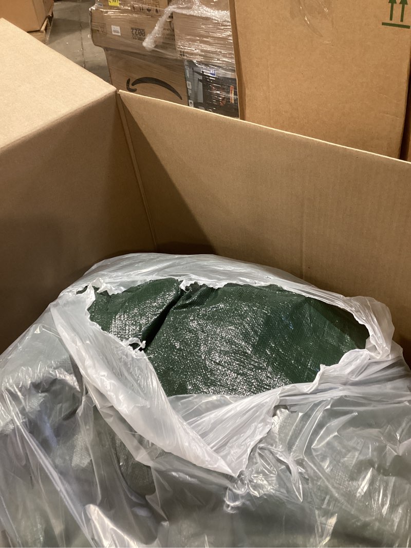 Condition photo showing Good Condition for Heavy Duty Double-Sided Waterproof Poly Tarp 15x15 Feet 8mil Thick Polyethylene Tarps, Perfect for Outdoor Use, Plastic Cover & Mat for Tent Camping Storage Boat Bikes Vehicles Jasper-8 Mil 15' x 15' 1psc