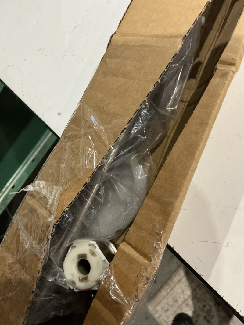Condition photo showing As Is for briofox industrial shower curtain rod - 2-in-1 design tension curtain rod - never rust non-slip 43 to 72 inch 304 stainless steel, brushed nickel window curtain rod 43-72 inches brushed nickel