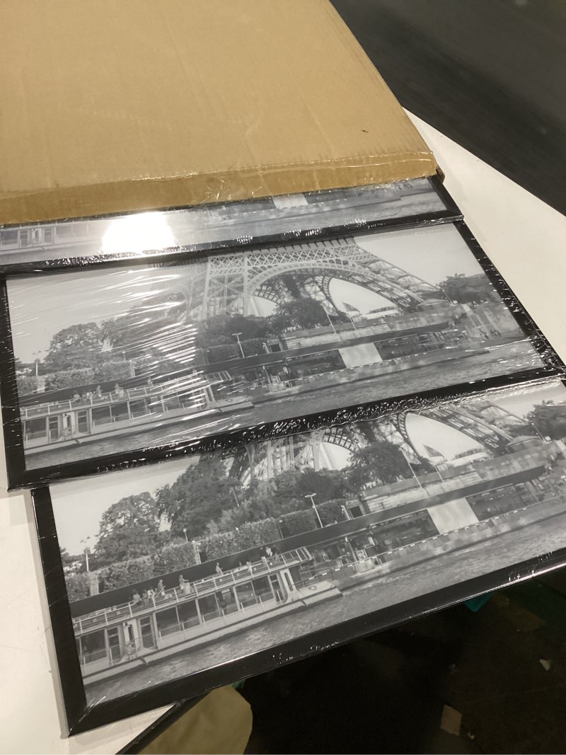 Condition photo showing New/Like New for upsimples 16x24 Picture Frame Black 3 Pack, Scratch-Proof Poster Frames 16 x 24 for Photo Gallery - Slide-In Strips, Horizontal or Vertical Wall Mounting Black 16x24