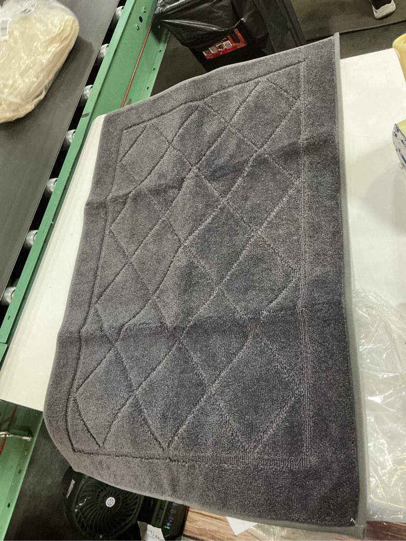 Condition photo showing New/Like New for beqhause dirt trapper door mat 24" x 36", doormat non-slip entryway rugs washable, dog door mat stain resistant and absorbent welcome floor mat for front back door, mud wet shoes & paws, dark grey dark grey 24" x 36" (rectangular)