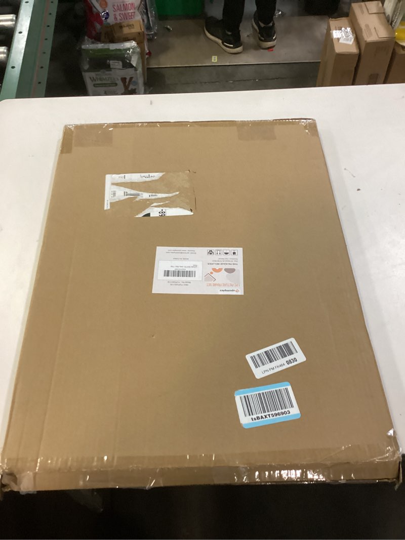 Condition photo showing New/Like New for upsimples 18x24 Picture Frame, Display Pictures 16x20 with Mat or 18 x 24 Without, Wall Hanging Poster Frames, Black, 1 Pack