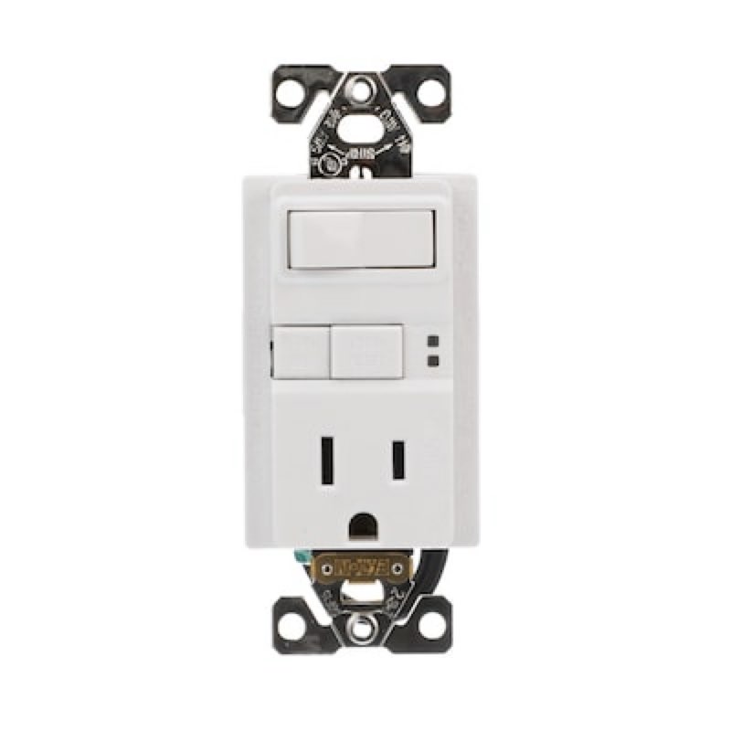 Condition photo showing As Is for eaton 15 -amp 125-volt tamper resistant gfci residential decorator switch outlet receptacles ,