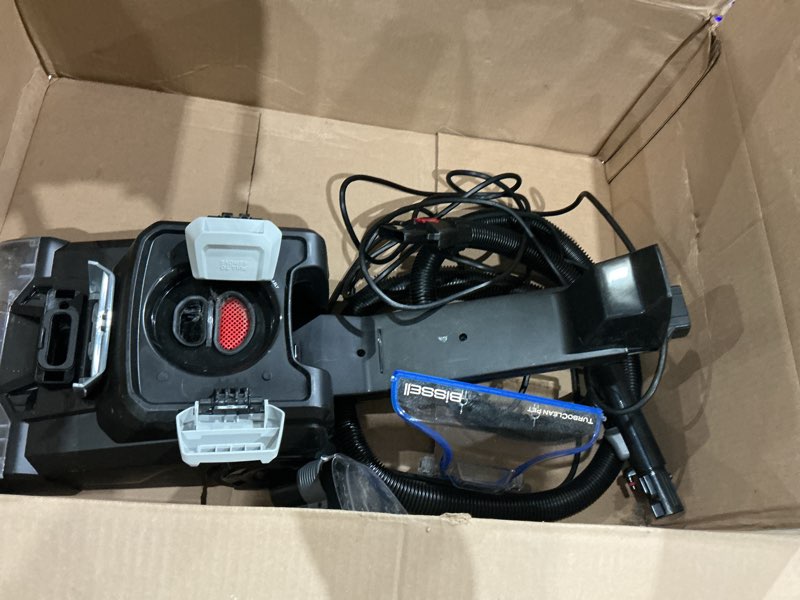Condition photo showing As Is for bissell turboclean pet, upright carpet & upholstery cleaner, 3948