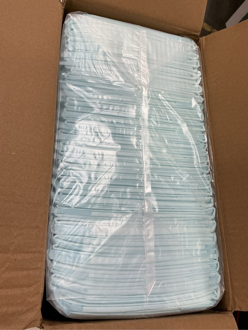 Condition photo showing New/Like New for Amazon Basics Dog and Puppy Pee Pads, 5-Layer Leak-Proof Super Absorbent, Quick-Dry Surface, Potty Training, Regular (22x22"), 100 Count, Blue & White Regular (100 Count)