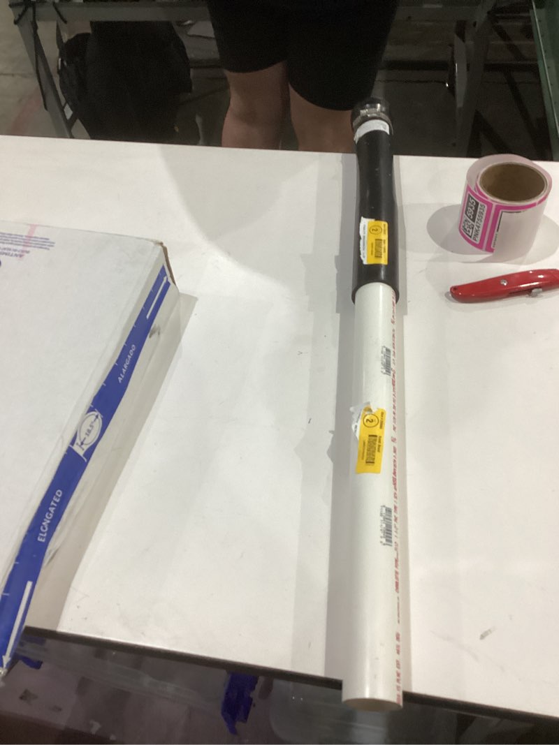 Condition photo showing As Is for charlotte pipe pvc 07112 0200 dwv sch 40 pe pipe, 2', pvc, 1.5", white