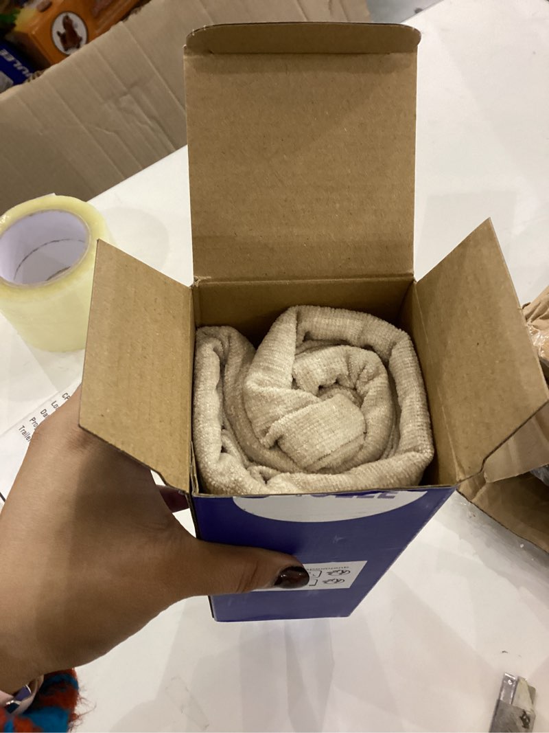 Condition photo showing Good Condition for MIULEE Pack of 2 Beige Throw Pillow Covers 20x20 Inch Soft Chenille Pillow Covers for Sofa Living Room Couch Solid Dyed Cases 20" x 20" (Pack of 2) Beige 2