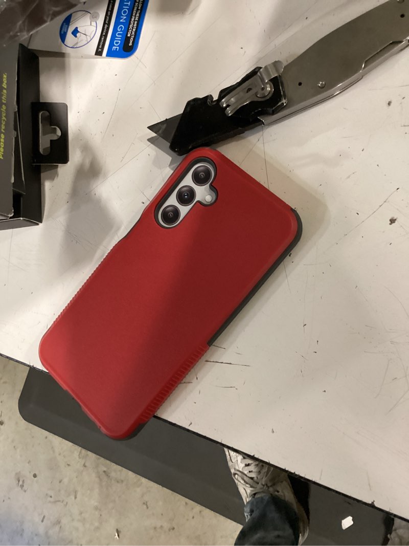 Condition photo showing Good Condition for onn slim rugged phone case for samsung galaxy a15 5g - red/gray