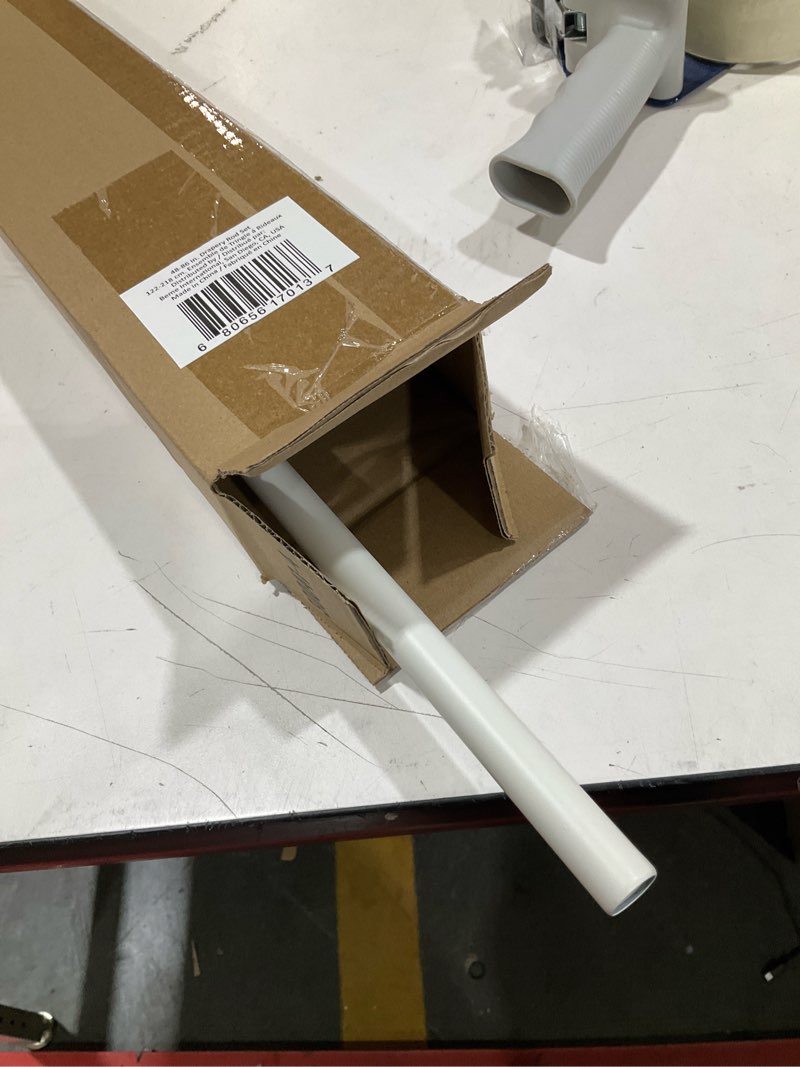 Condition photo showing Good Condition for hermosa 48-86 inch adjustable curtain rod set, 5/8 inch diameter in antique white antique white 48-86 inch