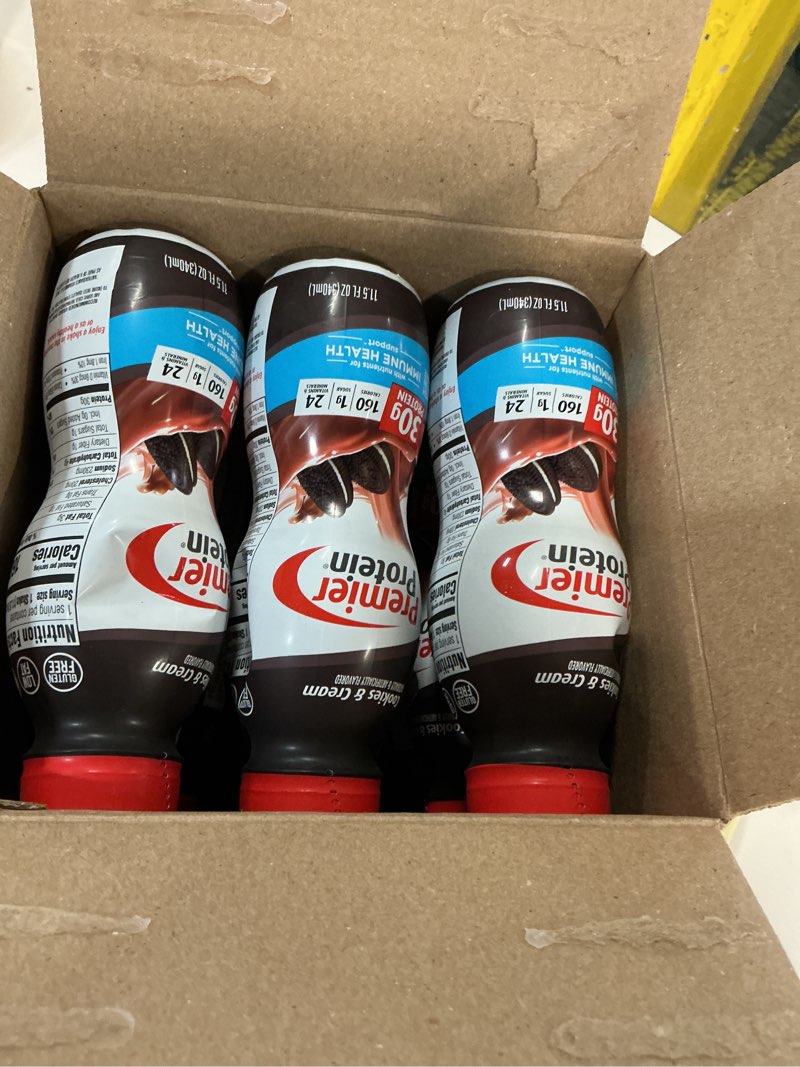 Condition photo showing Good Condition for (BEST BY 27 JUL 2025)Premier Protein Shake, Cookies & Cream, 30g Protein, No Added Sugar, 24 Vitamins & Minerals to Support Immune Health, 11.5 fl oz, 12 Pack (Packaging May Vary)