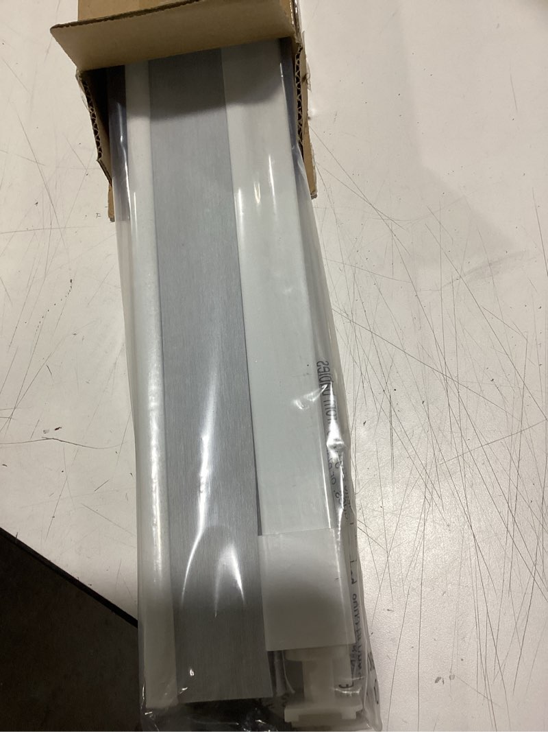 Condition photo showing Good Condition for lazblinds cordless cellular shades, no tools no drill blackout honeycomb shades pleated blinds for windows, 27'' w x 48'' h, silver white blackout-silver white 27'' w x 48'' h