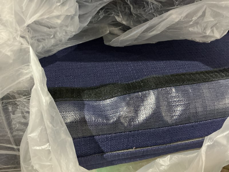 Condition photo showing Good Condition for favoyard outdoor lounge chair cushion 72x21x3 in rainproof color fade-resistant & removable cover patio chaise lounge cushion with high resilience insert straps hidden zipper for pool lounge chairs blue 72 x 21 x 3 in