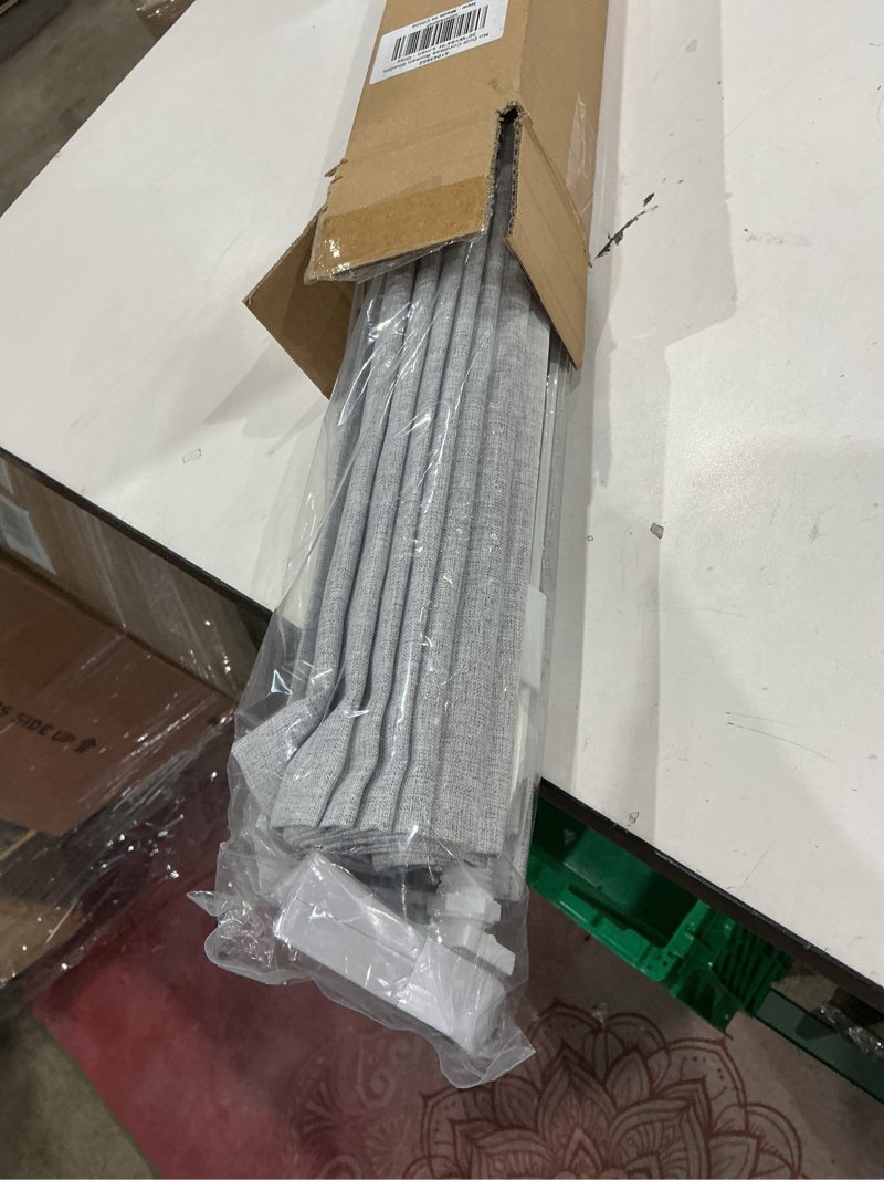 Condition photo showing Good Condition for lazblinds no drill roman shades for windows, cordless blackout window shades with uv protection, polyester fabric for bedroom & living room, 30" w x 64" h, grey blackout - faux linen - grey 30"w x 64"h