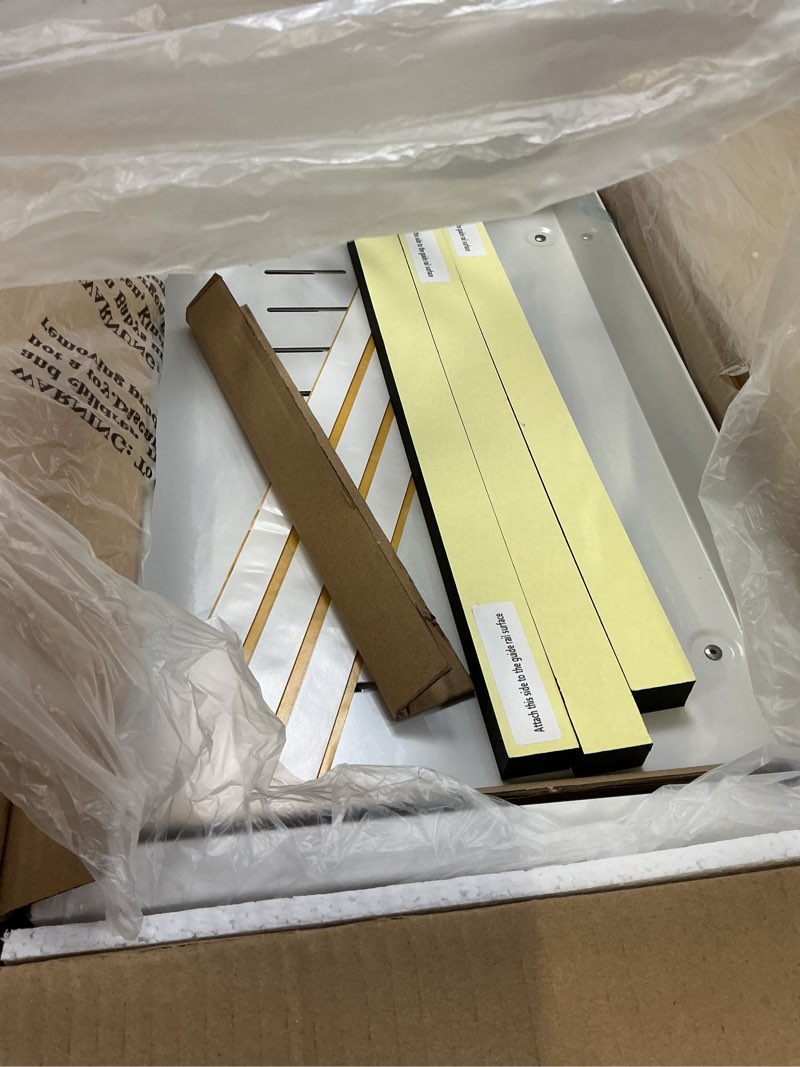 Condition photo showing Good Condition for pull out cabinet organizer, 2-pack, expandable(12"-20") heavy duty slide out drawers fixed with adhesive nano film for pots, roll out shelf storage for kitchen base cabinet organization(3 rails) white 21"d×12"-20"w(2 pack)
