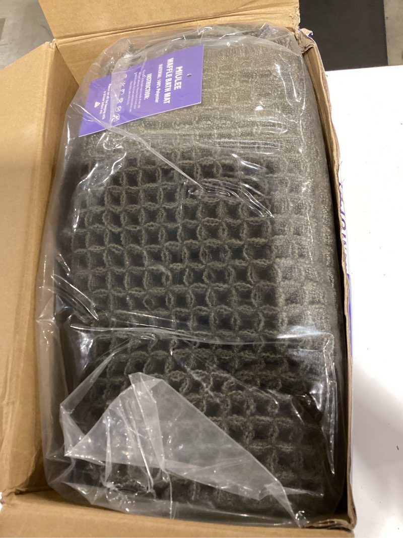 Condition photo showing Good Condition for miulee set of 2 waffle bathroom runner rugs, boho bath rugs non slip, super absorbent runner bath mats, rubber backed shower mats for hallway bedroom laundry room, green, 2'x4'(24x48 inch) green waffle 24''x48''