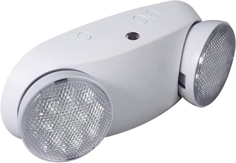 LED Emergency Lights with Two Adjustable Heads, Commercial Emergency Lights with Battery Backup,Indoor Emergency Exit Lighting Fixture for Business Home Office, AC 120-277V, UL Listed