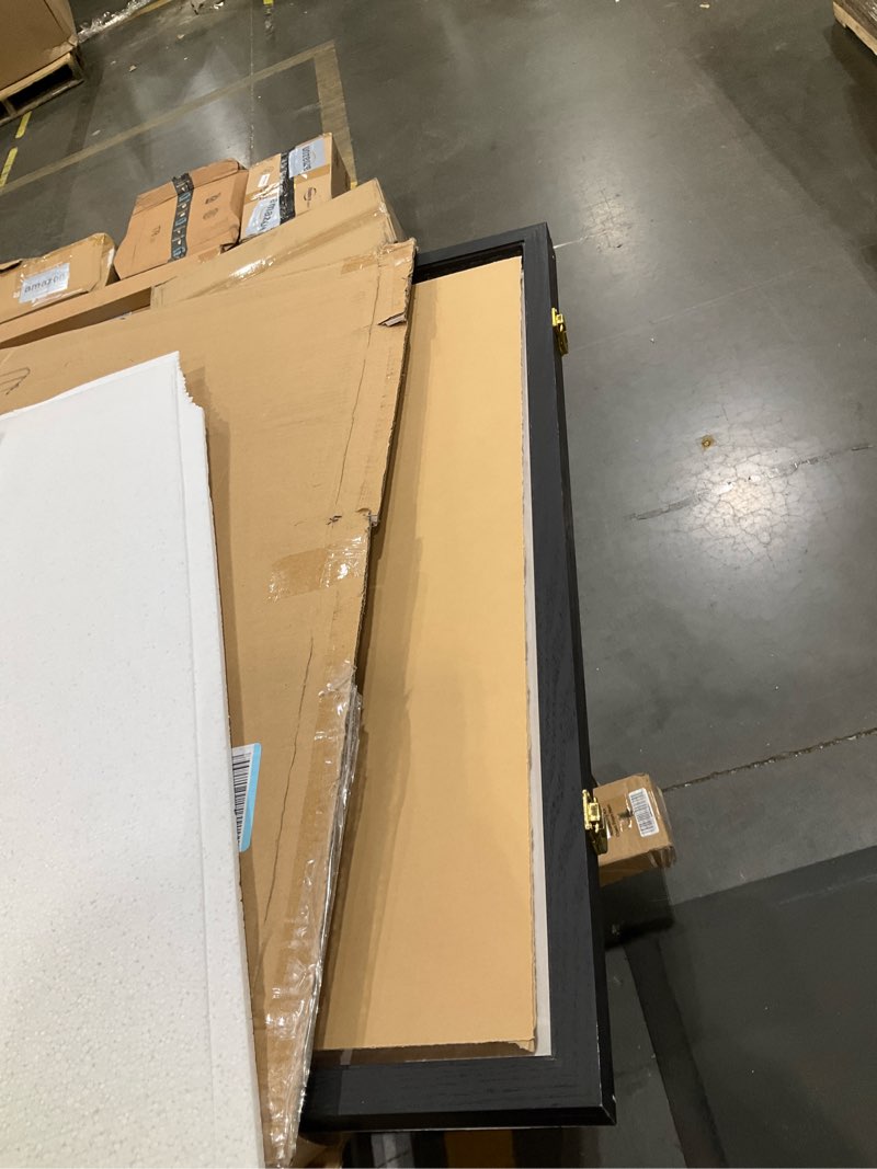 Condition photo showing Good Condition for jersey frame display case 1 pack - large sport jersey shadow box with 98% uv protection acrylic and hanger for baseball basketball football soccer hockey shirt and uniform, black finish