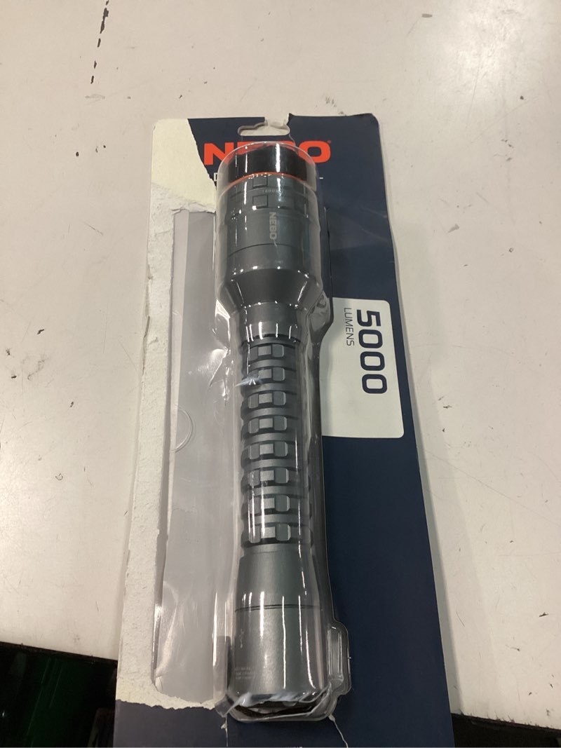 Condition photo showing As Is for nebo davinci 5000 lumen flashlight