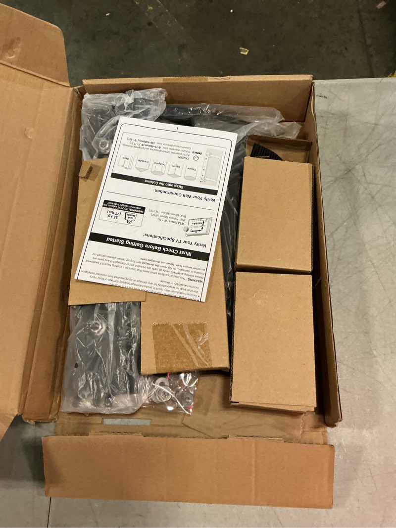 Condition photo showing New/Like New for elived outdoor pillar tv mount for most 26"-60" tvs, column tv mount weatherproof for gazebo patio pergola, no drill tv bracket swivel and tilt, fits multi-shaped poles, max vesa 400x400mm, 77 lbs. outdoor tv 26"-60"