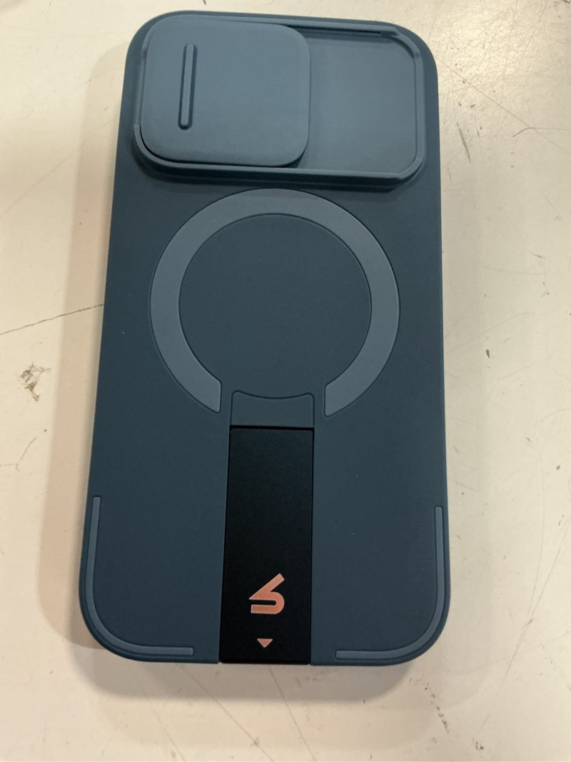 Condition photo showing Good Condition for suritch for iphone 13 pro case with magnetic camera slide cover and adjustable kickstand, compatible with magsafe, shockproof bumper case slim protective cover for iphone 13 pro 6.1 inch, blue iphone 13 pro-6.1" blue