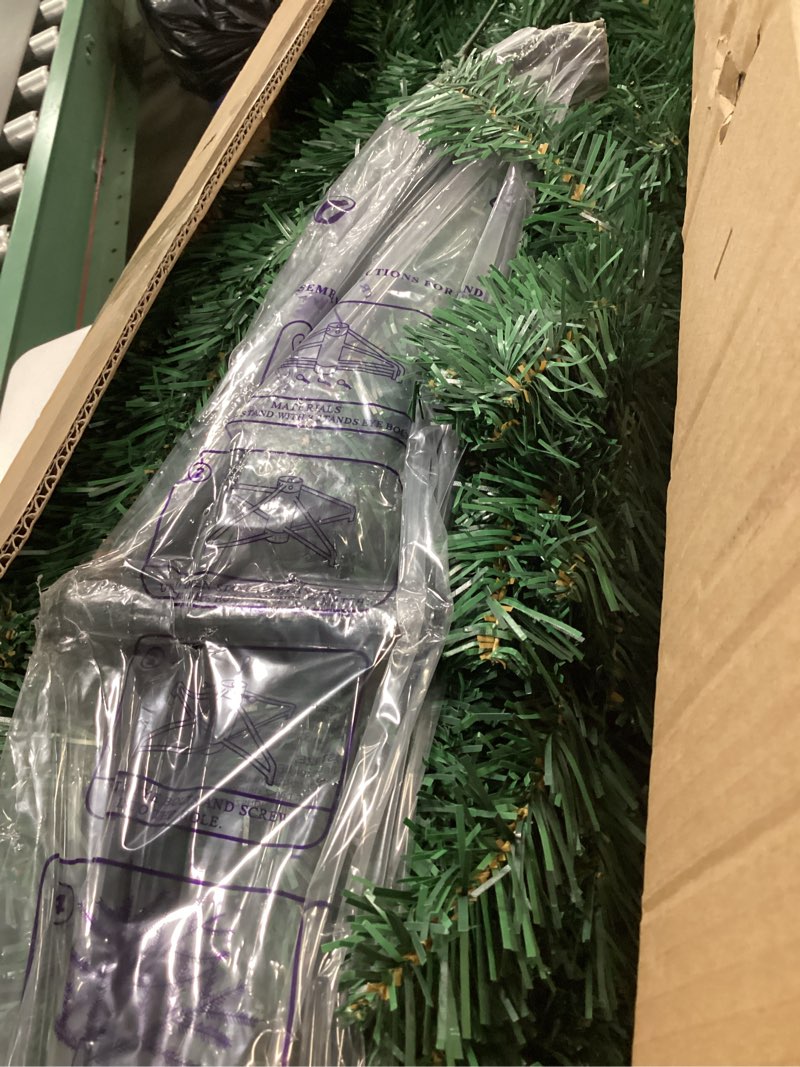 Condition photo showing New/Like New for Juegoal 6 Foot Artificial Christmas Tree(NOT Pre-Strung), with 300 LED Warm White & Color Changing Lights, Fake Xmas Tree with Metal Legs, 850 Tips Green 6ft