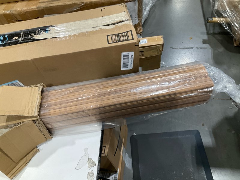Condition photo showing Good Condition for lazblinds no tools no drill cordless bamboo roman shades, light filtering window treatment, roll up bamboo blinds for window 35'' w x 64'' h, tuscan b tuscan b 35'' w x 64'' h