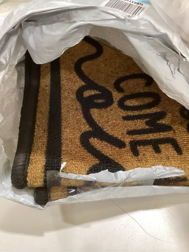 Condition photo showing Good Condition for Check Your Energy Before You Come in My House Indoor Welcome Mat, Machine Washable Entryway Rug Safe for Hardwood Floors, 30"X18" Low Profile Door Mat