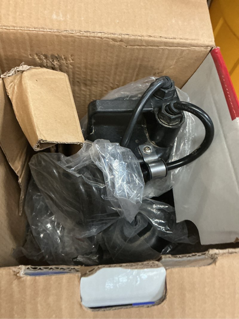 Condition photo showing As Is for utilitech 1/2-hp 55-gpm aluminum submersible sump pump