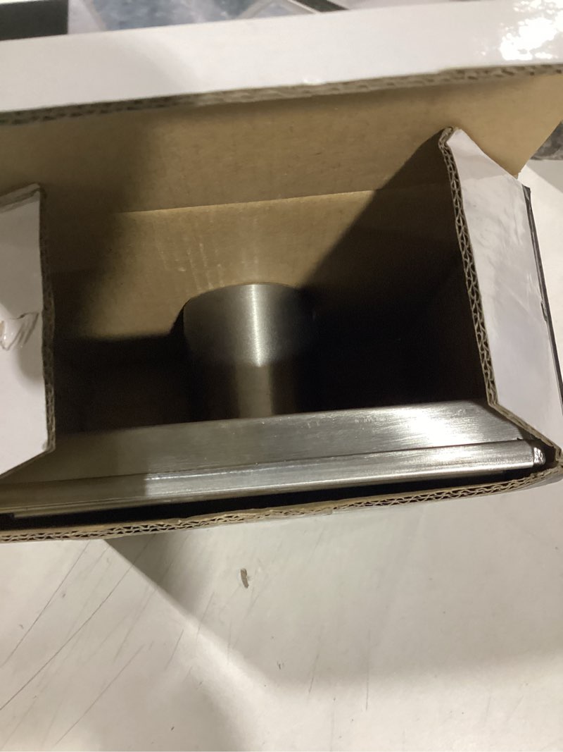Condition photo showing As Is for Oatey Vivante 6-in Stainless Steel Square Shower Drain with Tile-In Cover