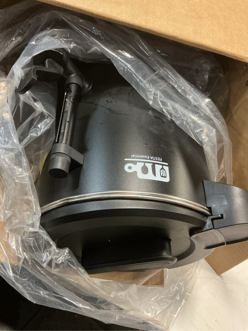 Condition photo showing As Is for 30-Cup 6L Commercial Coffee Urn, Festa Essential 750W Double Wall Large Percolate Coffee Maker Stainless Steel Hot Water Urn Dispenser with Double Dripless Faucet, Quick-Brewing for Catering, Black 6L-30Cups