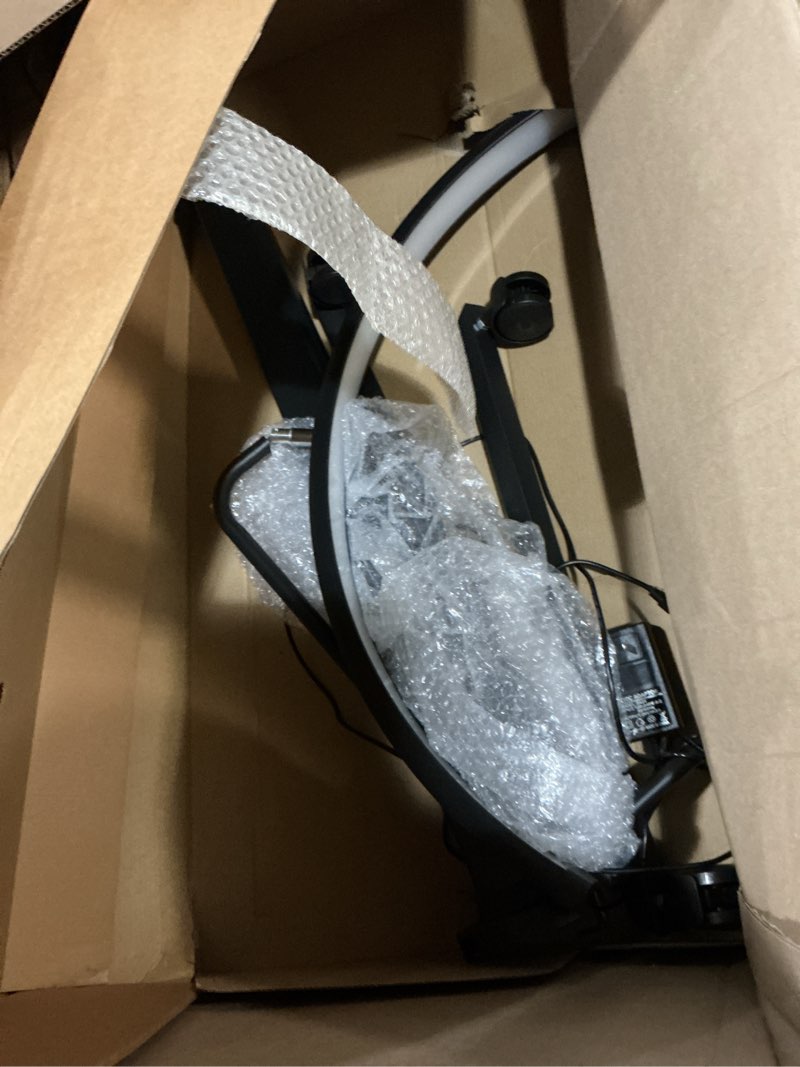 Condition photo showing As Is for mznoo lash light for eyelash tech, 28'' large half moon light with wheels, 4000lm led lash moon lamp for eyelash extensions, nail/hair/skincare salon, twist switch & phone holder