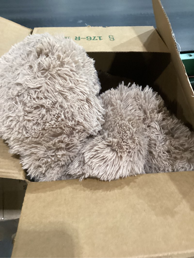 Condition photo showing As Is for MIXJOY Orthopedic Dog Bed Comfortable Donut Cuddler Round Pet Beds Ultra Soft Washable Dog and Cat Cushion (20''/23''/30'') (23'', Brown) S(23’’x 23’’) Brown