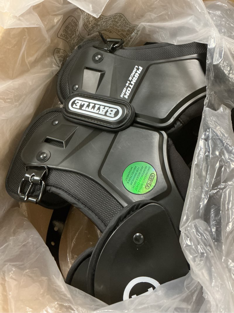 Condition photo showing Good Condition for Battle Sports Phantom Football Shoulder Pads, Youth Size, Lightweight Design with Impact Protection 