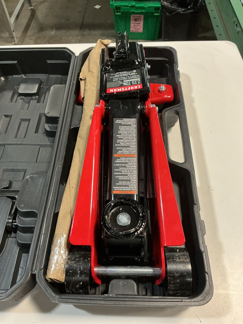 Condition photo showing As Is for CRAFTSMAN Black 2.25-Ton Steel Hydraulic Trolley jack