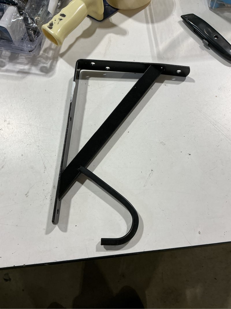 Condition photo showing Good Condition for project source 12.84-in l x 1.06-in w x 12.84-in d heavy duty bronze shelf bracket
