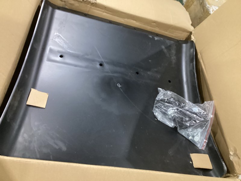 Condition photo showing Good Condition for pair black poly quarter fenders set for semi truck, 24" x 24" freightliner kenworth peterbilt with hardware,heavy duty plastic mud flaps kit 24" x 24" quarter fenders black