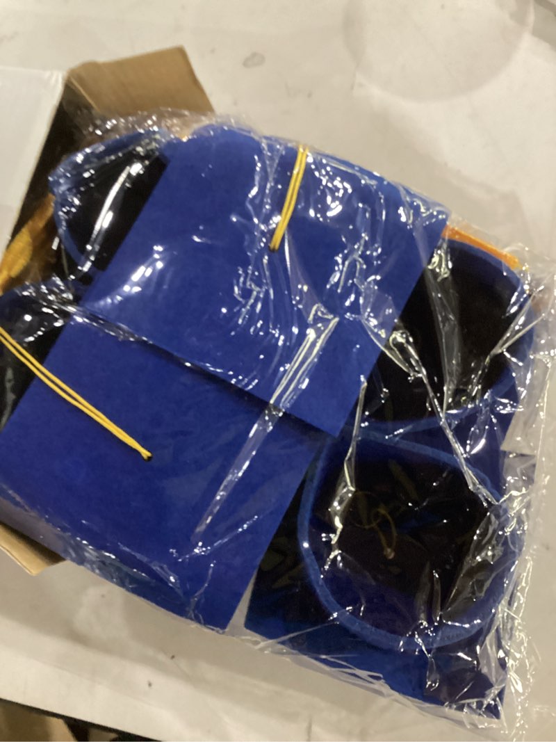 Condition photo showing New/Like New for breling 12 pcs blue and gold graduation centerpiece sticks felt graduation scroll diploma and grad cap with tassel decor 2026 table toppers centerpiece party supplies for grad party decorations blue and gold 12