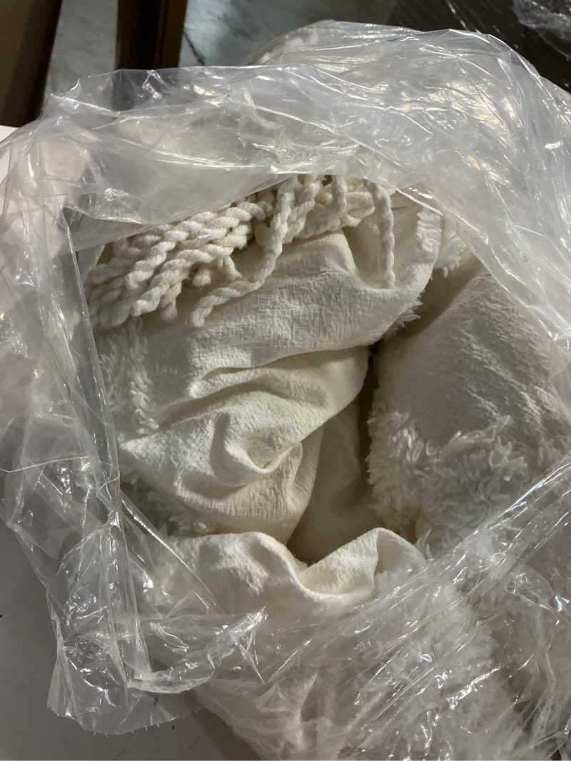 Condition photo showing Good Condition for beatrice home fashions medallion chenille bedspread, full, ivory full ivory