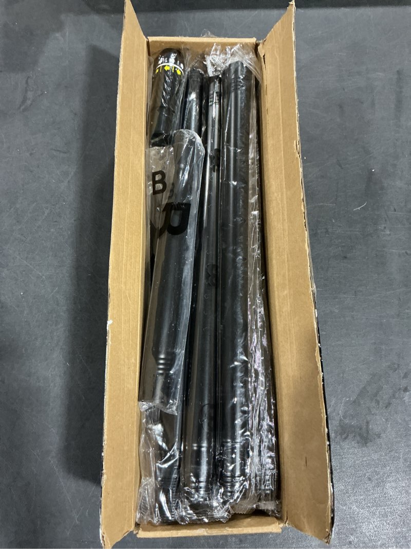 Condition photo showing New/Like New for Tension Curtain Rod 32-90Inch Black Tension Rod Adjustable Curtain Rods No Drilling Spring Rods Shower Rods for Bathroom,Windows,Closets,Doorway,Patio 32" to 90" Black 1P