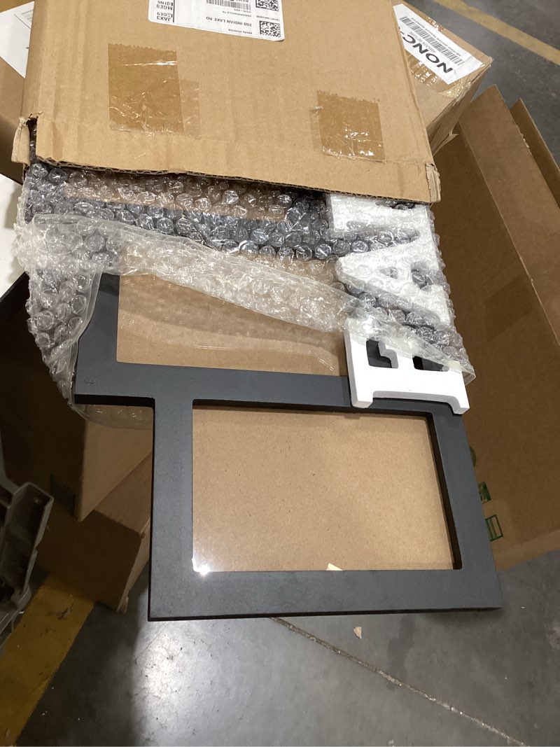Condition photo showing As Is for Wood Wall Hanging Family Picture Photo Frame Collage, 4 x 6 Photo Frames for Family Pictures Wall Decor, 5 Openings Black
