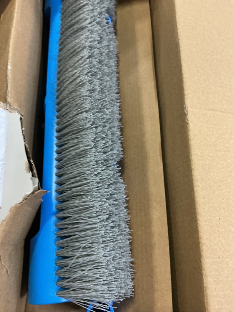 Condition photo showing Good Condition for tidymister pool brush set - 20’’ 2-in-1 detachable round brush with extra side brush for cleaning hard-to-reach corners, 9 ft aluminum extended pool pole with hidden hook retriever 20 inch round brush