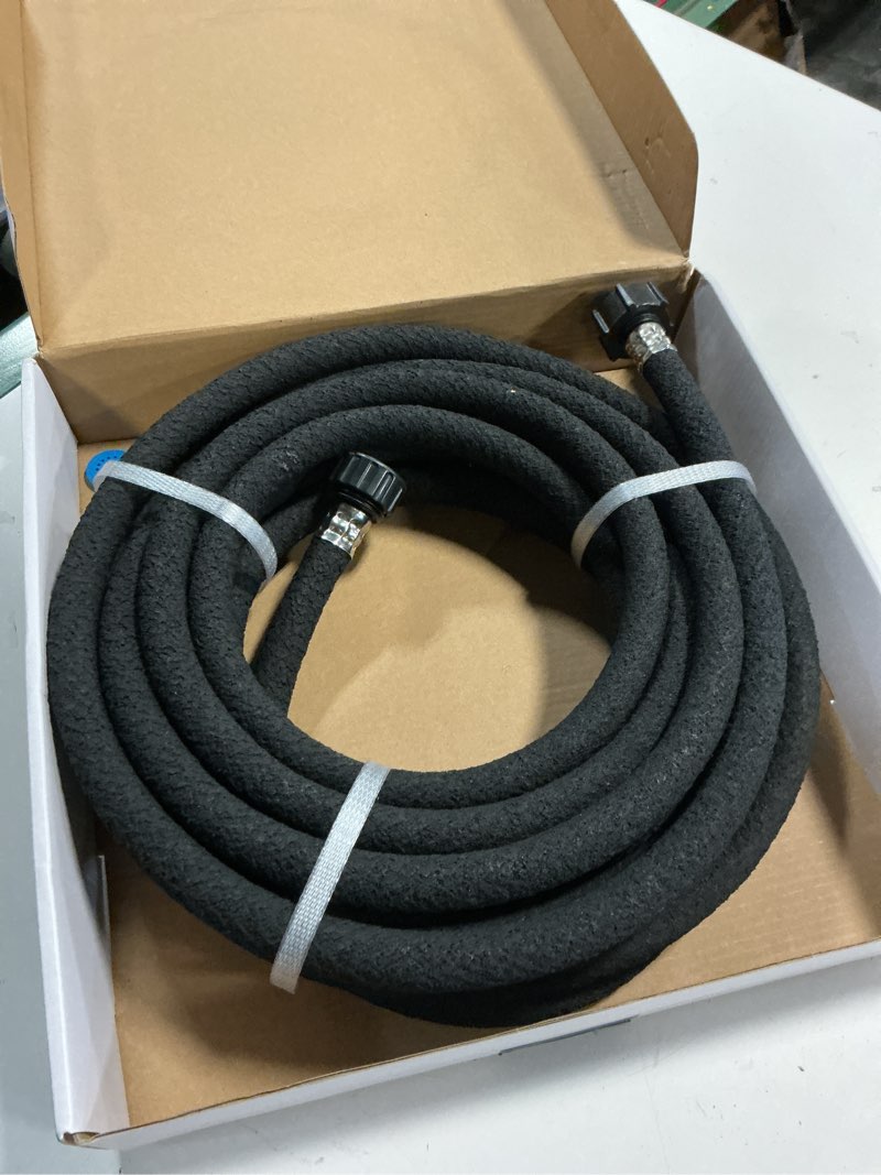 Condition photo showing Good Condition for durable buriable soaker hose - saves 70% water, waters roots directly for healthier plants, flexible & easy setup for garden beds, vegetables, flowers, black, 50ft