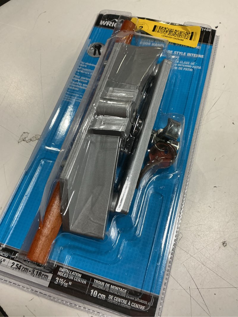 Condition photo showing Good Condition for Wright Products VK1104 Locking Reversible Door Handle  Aluminum/Wood  Oak