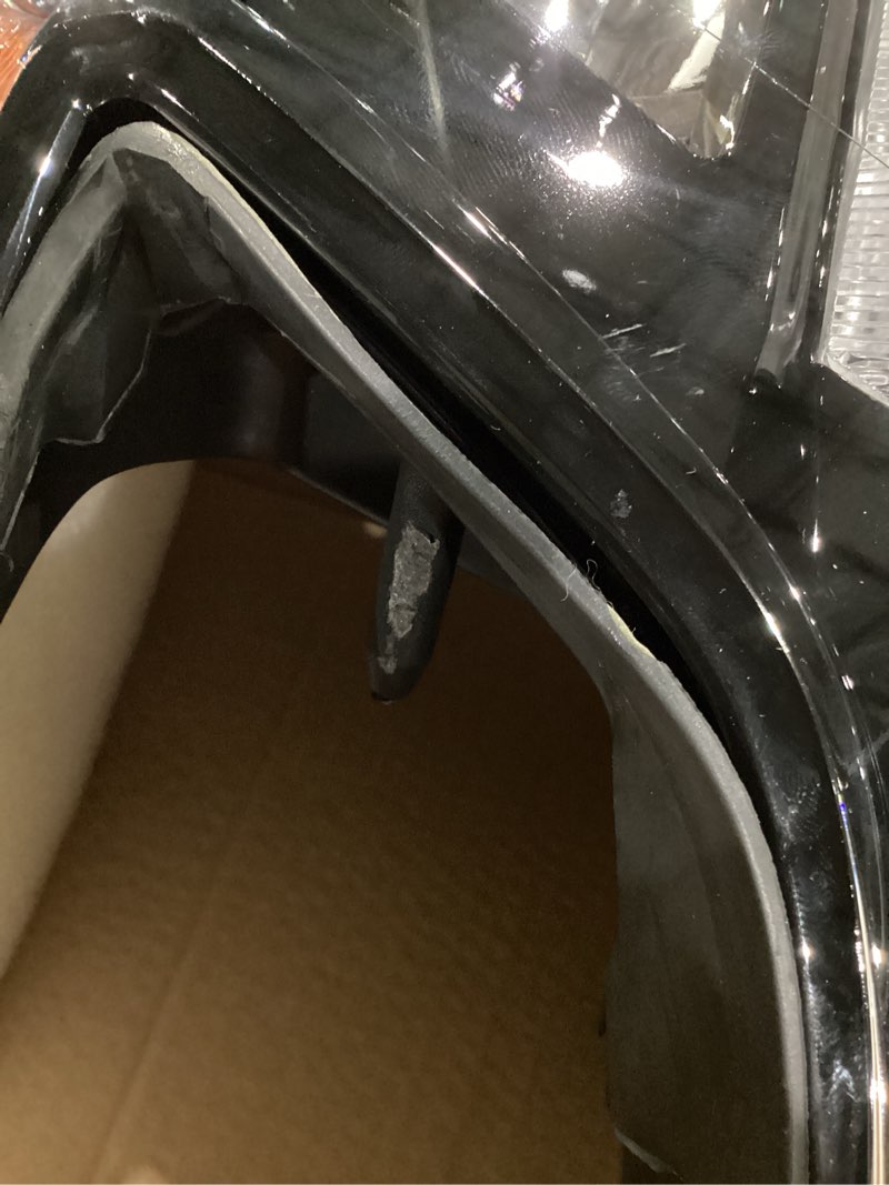 Condition photo showing As Is for left hid/xenon projector headlight w/led drl fit for 2015 2016 2017 2018 2019 2020 chevy tahoe suburban ltz/premier hid hedlamp replacement driver side gm2502406 84582597