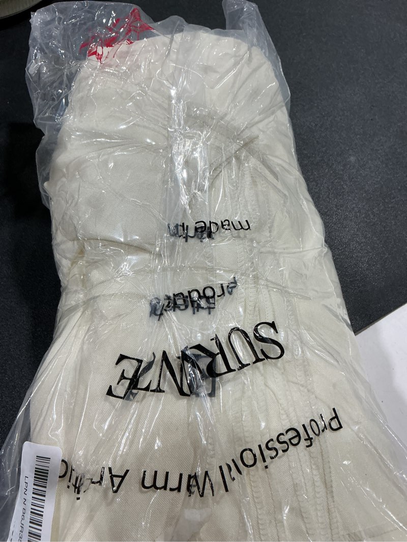 Condition photo showing Good Condition for surmente ivory tablecloth 90 x 132-inch rectangular polyester table cloth for weddings, banquets, or restaurants 132" x 90" (rectangular) ivory